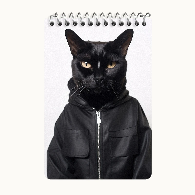 دفتر یادداشت 50 برگ خندالو طرح گربه سیاه کد F3113