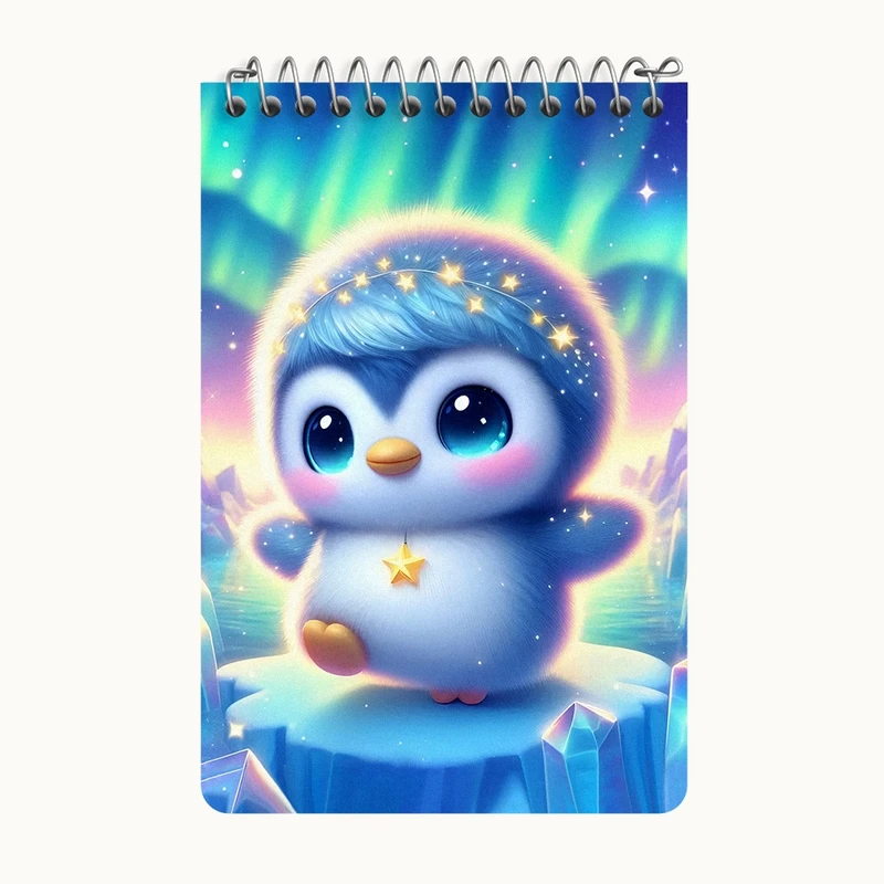 دفتر یادداشت 50 برگ خندالو طرح پنگوئن کیوت کد F5469