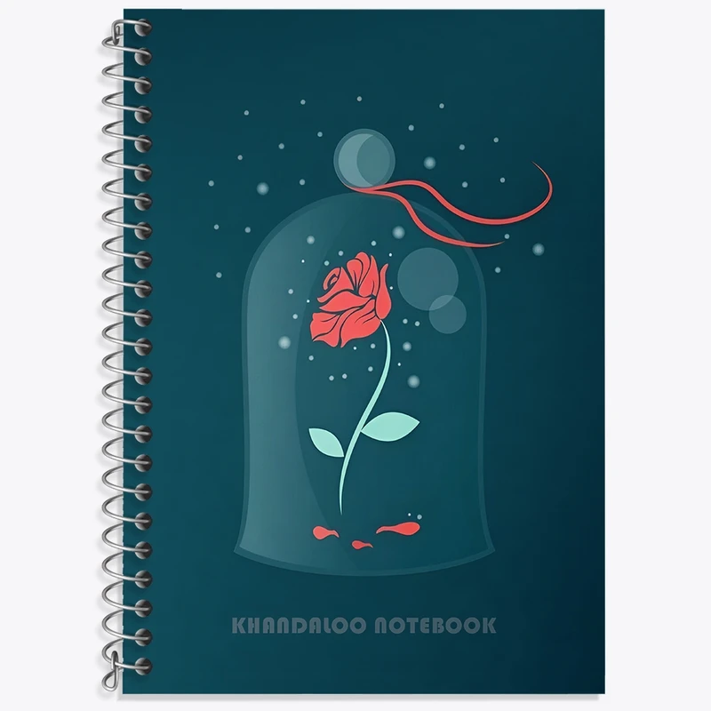 دفتر زبان 50 برگ خندالو مدل سه خط طرح گل شازده کوچولو کد N6273