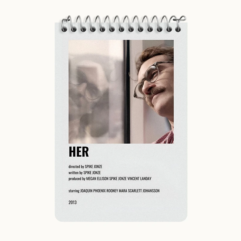 دفتر یادداشت 50 برگ خندالو طرح او (Her) کد F12921