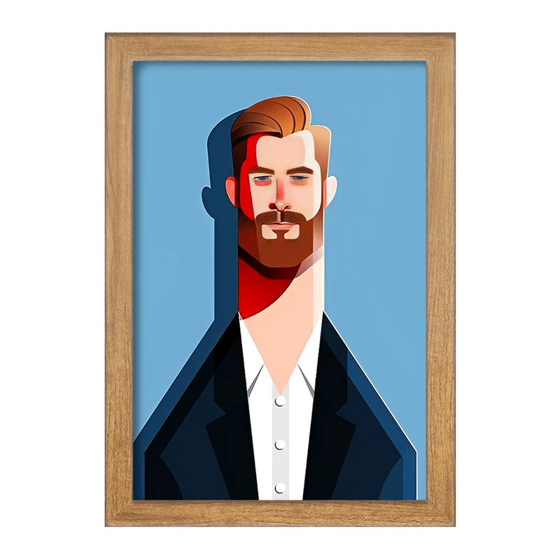 تابلو خندالو طرح کریس همسورث (Christopher Hemsworth) کد F14369