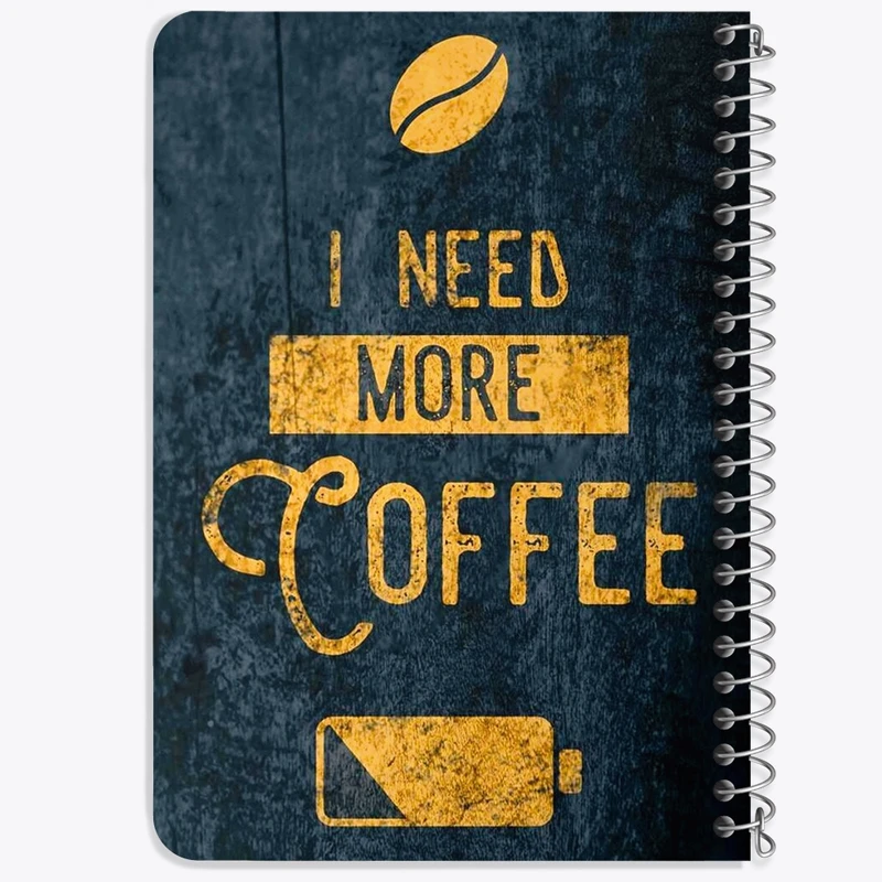 دفتر یادداشت 50 برگ خندالو طرح I Need More Coffee کد F1227