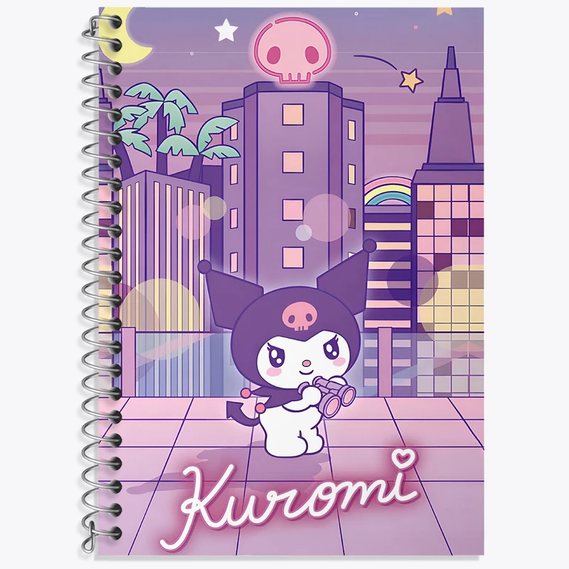 دفتر زبان دوخط 50 برگ خندالو طرح کرومی (Kuromi) کد N9051