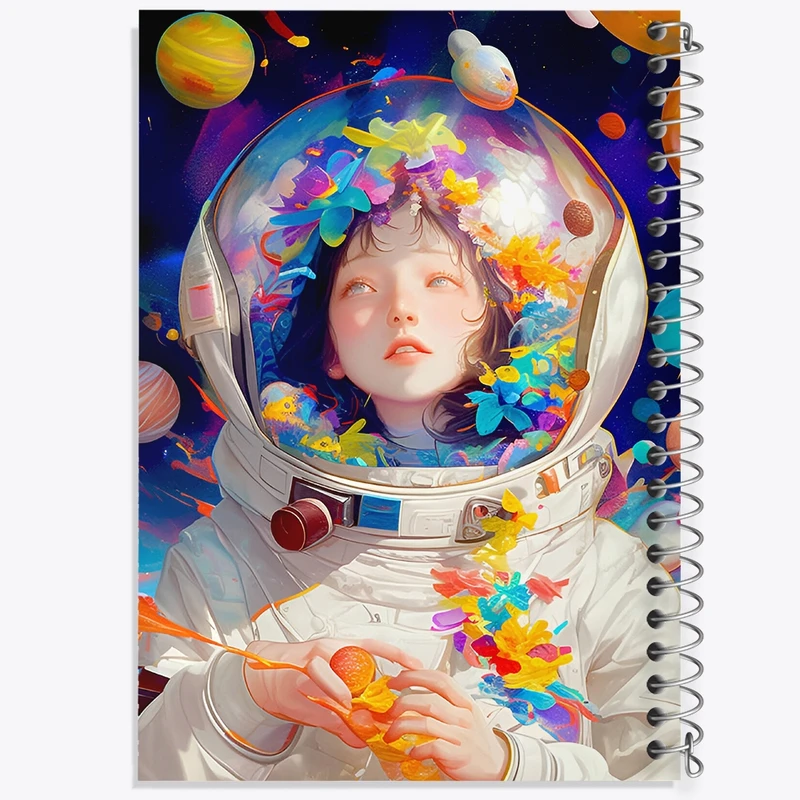 دفتر لیست خرید 50 برگ خندالو طرح دختر فضانورد کد F9235