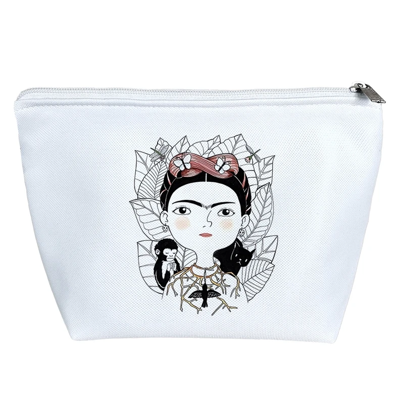 کیف لوازم آرایش دخترانه خندالو مدل فریدا کالو (Frida Kahlo) کد H2500