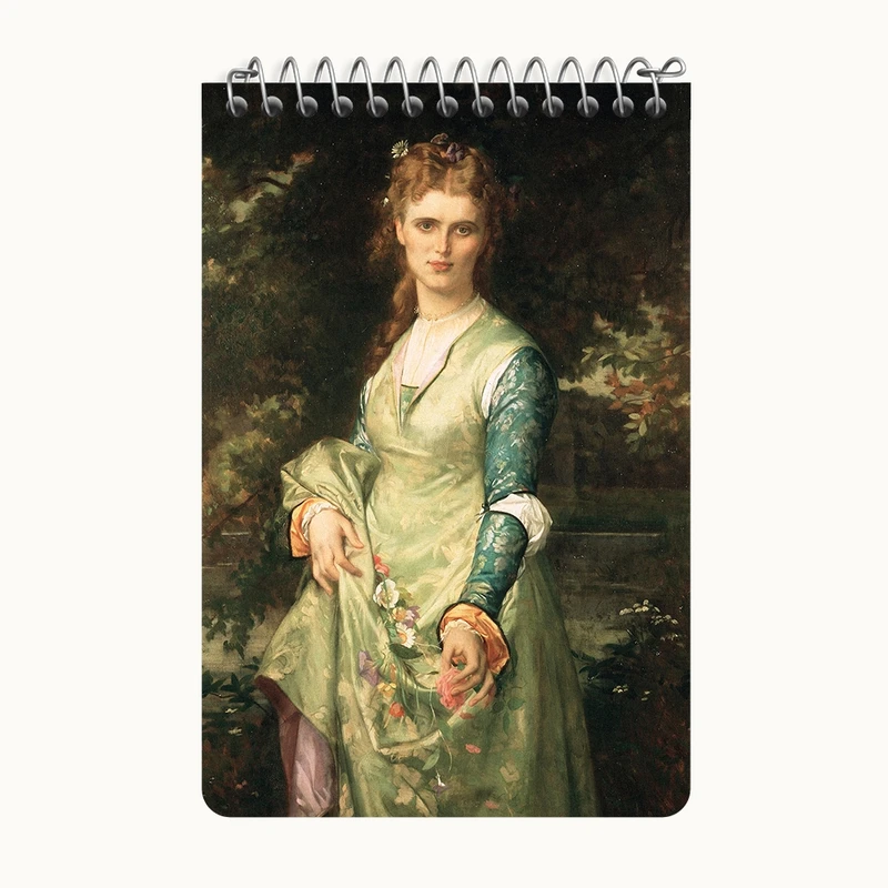 دفتر یادداشت 50 برگ خندالو طرح نقاشی خواننده اپرا در نقش افلیا اثر الکساندر کابانل کد F12193