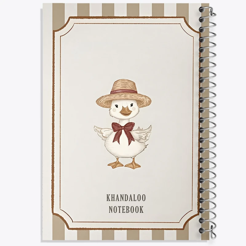 دفتر ژورنال نویسی 50 برگ خندالو مدل نقطه ای طرح اردک زیبا کد N8490