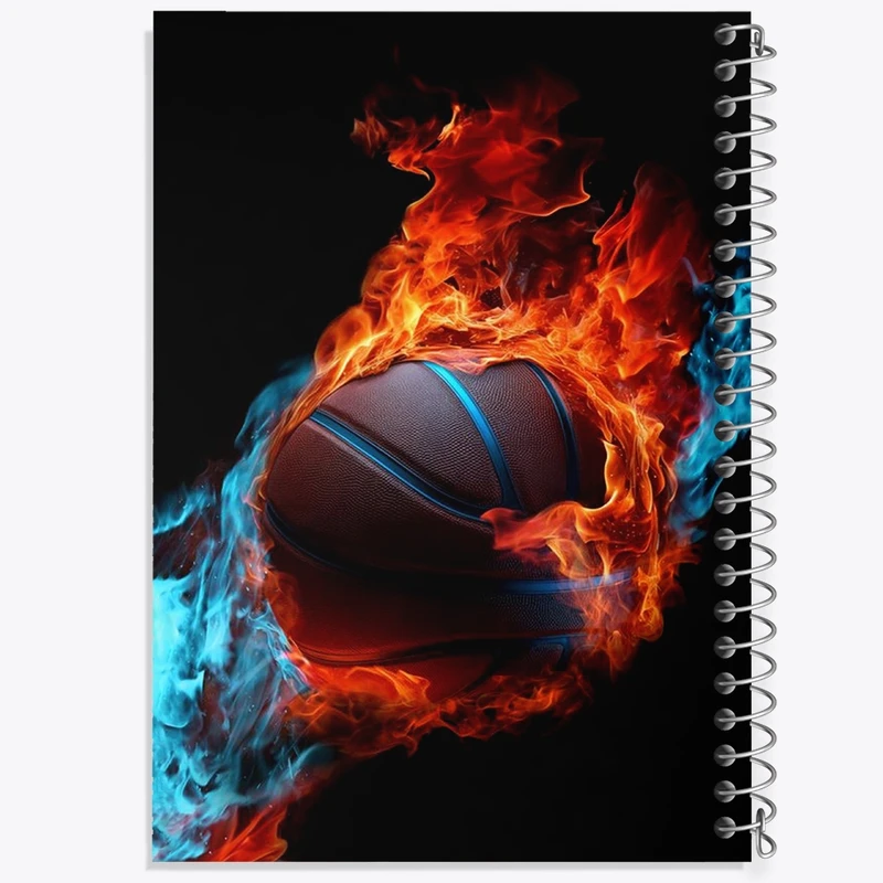 دفتر شطرنجی 50 برگ خندالو طرح توپ بسکتبال کد F2923