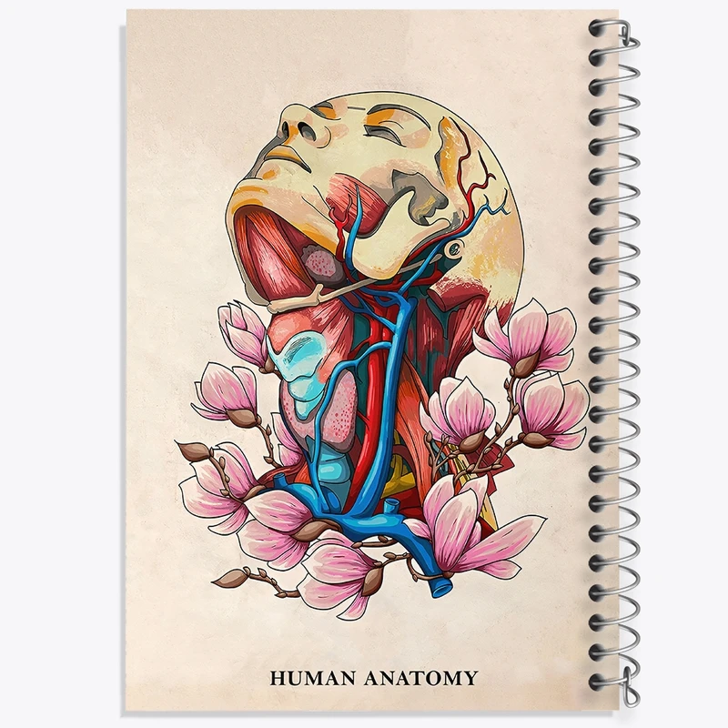 دفتر ژورنال نویسی 50 برگ خندالو مدل نقطه ای طرح آناتومی انسان (Human Anatomy) کد F14017