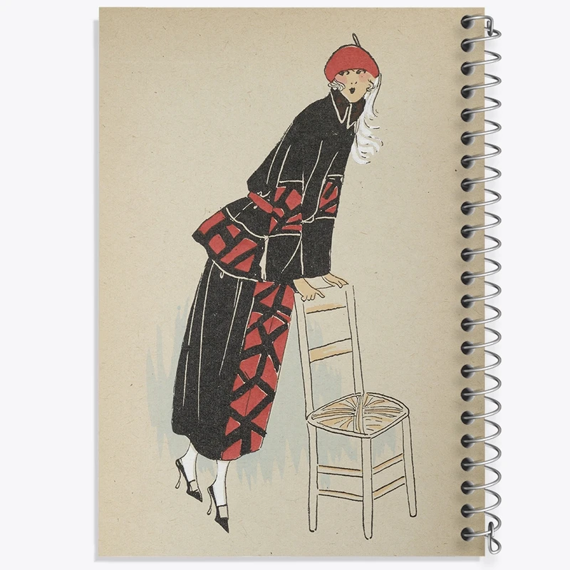 دفتر طراحی 50 برگ خندالو طرح فیگور دخترانه کد N2480