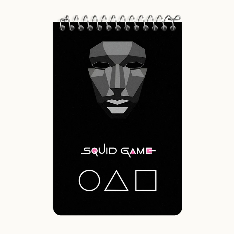 دفتر یادداشت 50 برگ خندالو طرح بازی مرکب (Squid Game) کد F10143