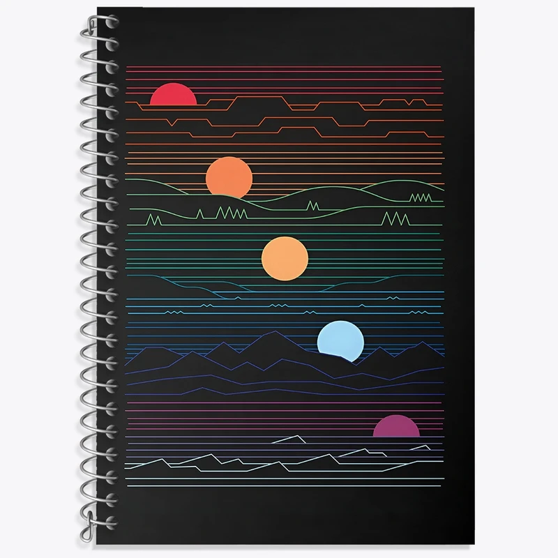 دفتر زبان 50 برگ خندالو مدل سه خط طرح رنگی کد F4057