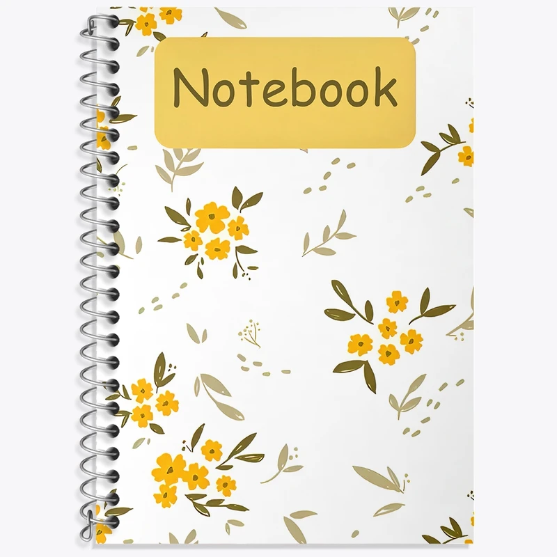 دفتر زبان 50 برگ خندالو مدل سه خط طرح گل گلی کد N6664