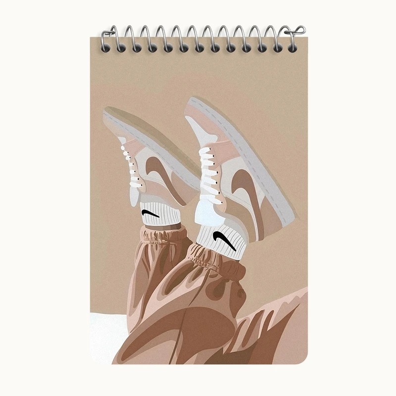 دفتر یادداشت 50 برگ خندالو طرح کتونی نایکی کد F3008