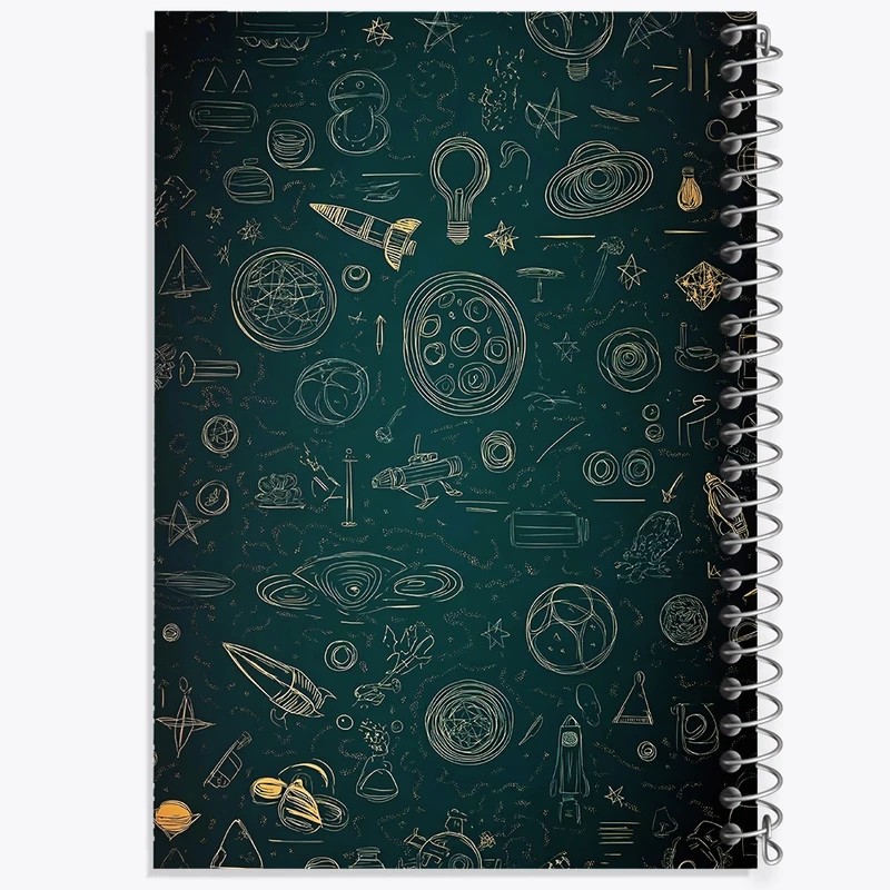دفتر نقاشی 50 برگ خندالو طرح پترن فضایی کد N6953