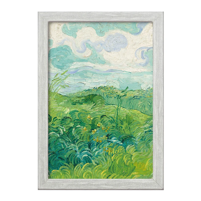 تابلو خندالو طرح مزارع گندم سبز ونسان ونگوگ (Van Gogh) کد 36800