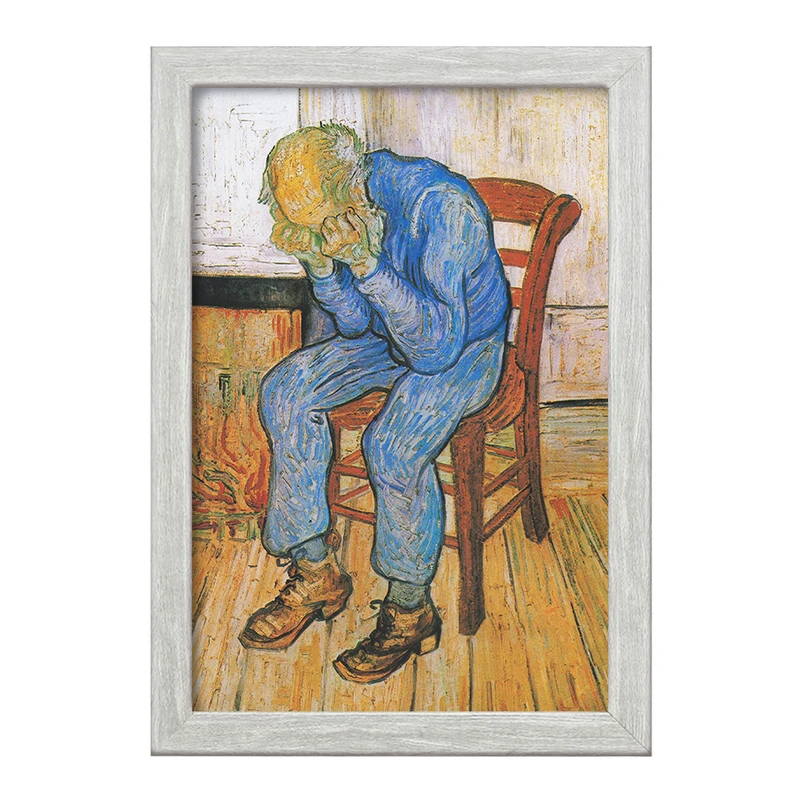 تابلو خندالو طرح نقاشی در دروازه ابدیت اثر ونسان ونگوگ کد F12228