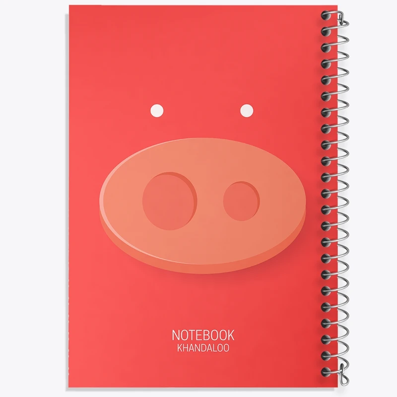 دفتر طراحی 50 برگ خندالو طرح خوک کد N803