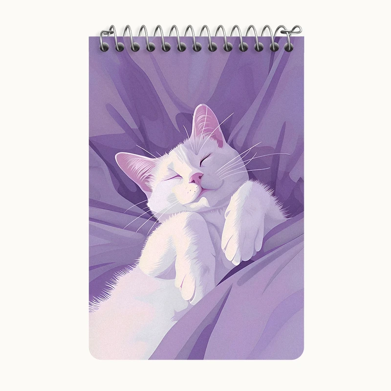 دفتر یادداشت 50 برگ خندالو طرح گربه بامزه کد F6782