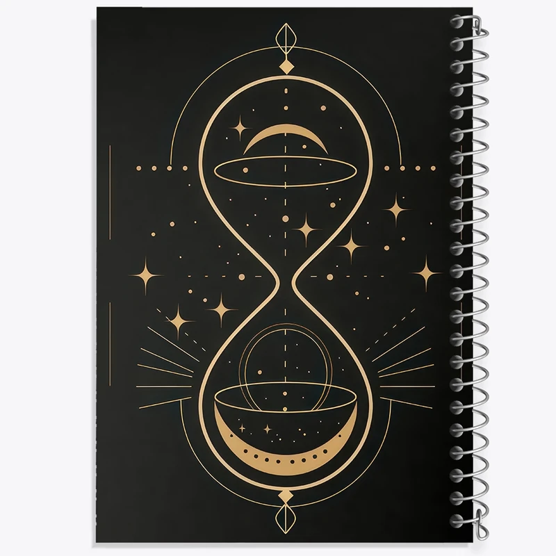 دفتر طراحی 50 برگ خندالو طرح ساعت شنی کد F3080