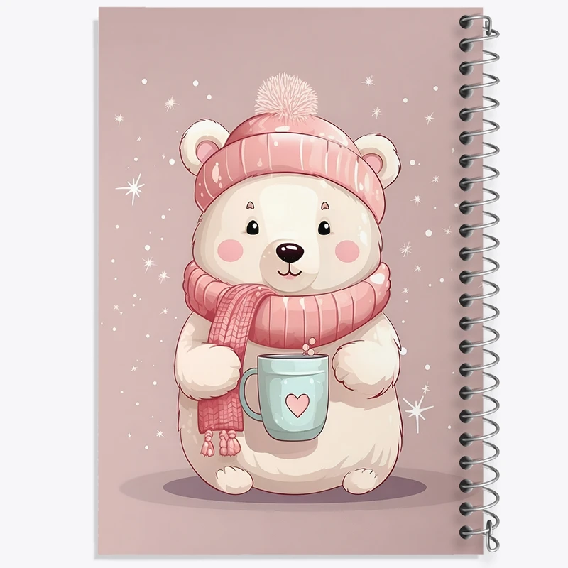 دفتر طراحی 50 برگ خندالو طرح خرس قطبی بانمک کد N6214