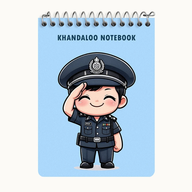 دفتر یادداشت 50 برگ خندالو طرح پلیس کیوت کد N5922