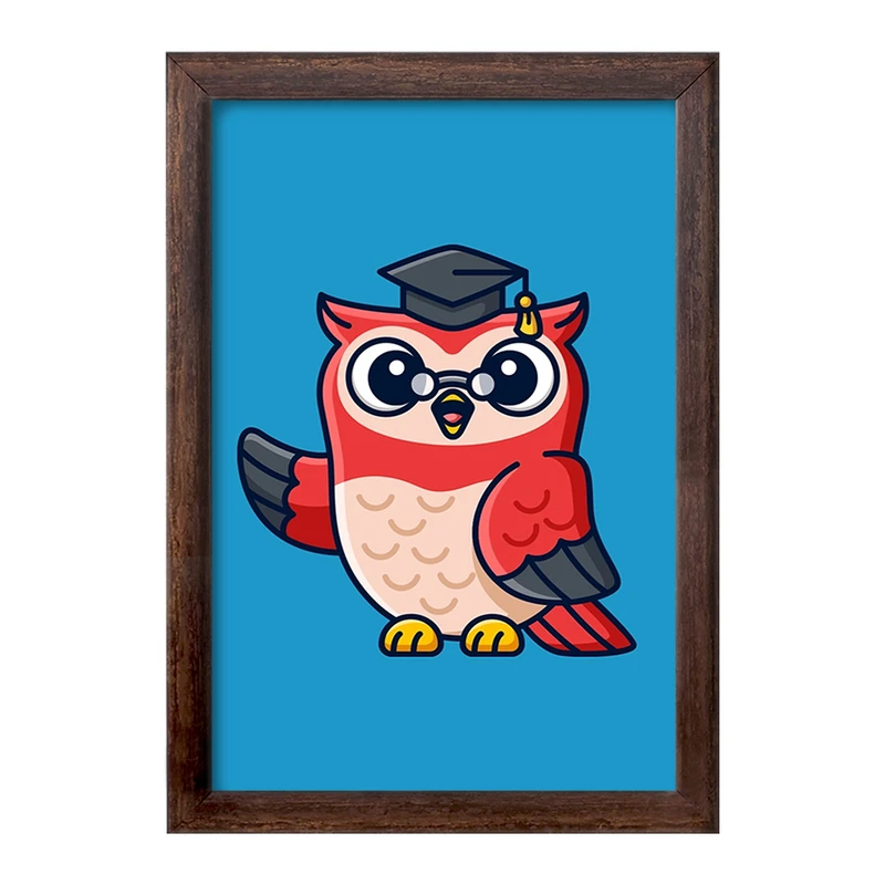 تابلو خندالو طرح حیوانات بامزه جغد کد 28367