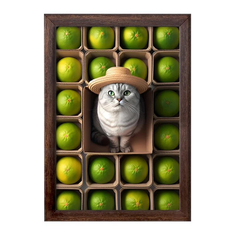 تابلو خندالو طرح گربه بامزه کد F7951