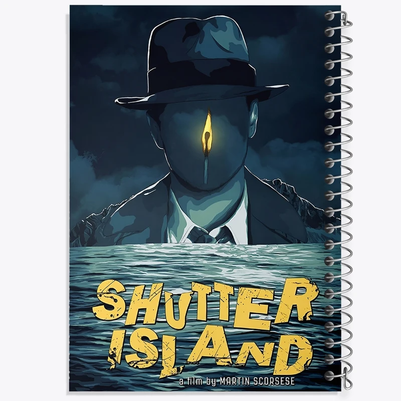 دفتر شطرنجی 50 برگ خندالو طرح جزیره شاتر (Shutter Island) کد F10173