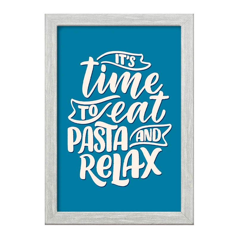 تابلو خندالو طرح It's Time To Eat Pasta And Relax کد F1458