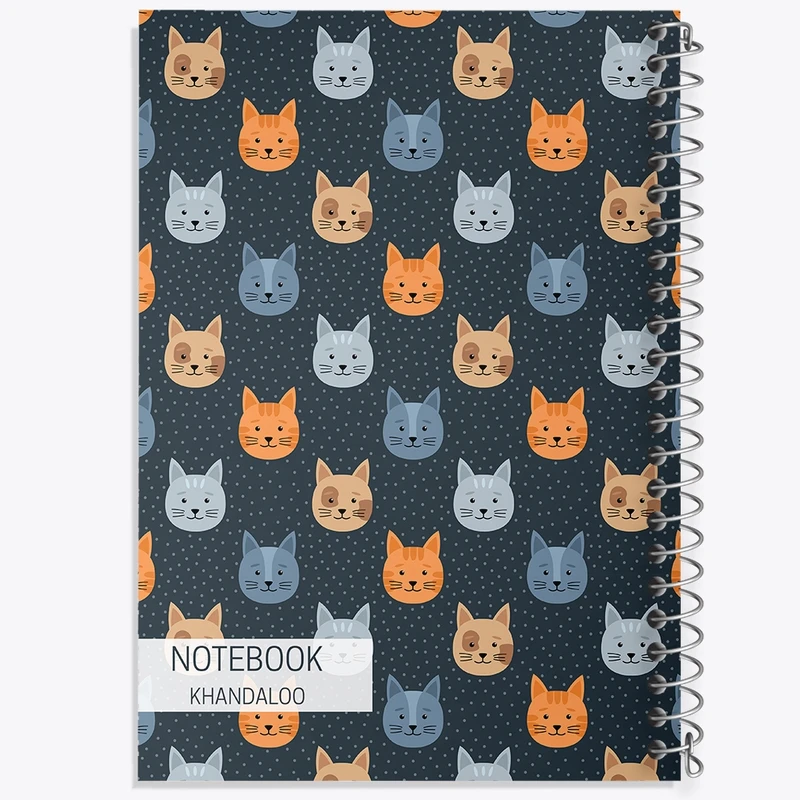 دفتر طراحی 50 برگ خندالو طرح گربه (Cat) کد N357