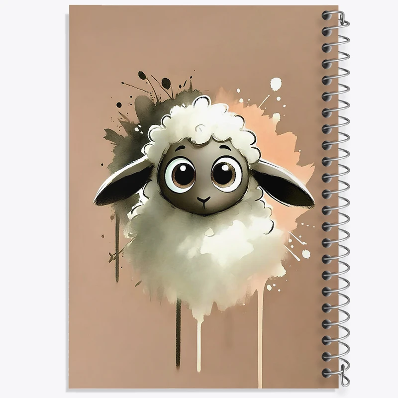 دفتر مشق 100 برگ خندالو طرح گوسفند بامزه کد N6994