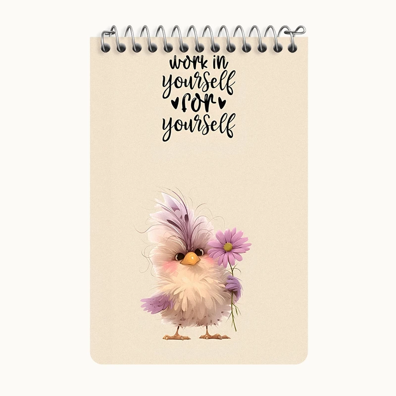 دفتر یادداشت 50 برگ خندالو طرح Work In Yourself For Yourself کد F5842