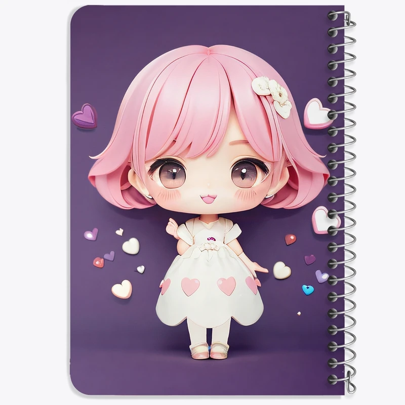 دفتر یادداشت 50 برگ خندالو طرح دخترانه (Girlish) کد 36855