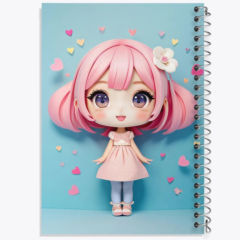 دفتر طراحی 50 برگ خندالو طرح دخترانه (Girlish) کد 36882