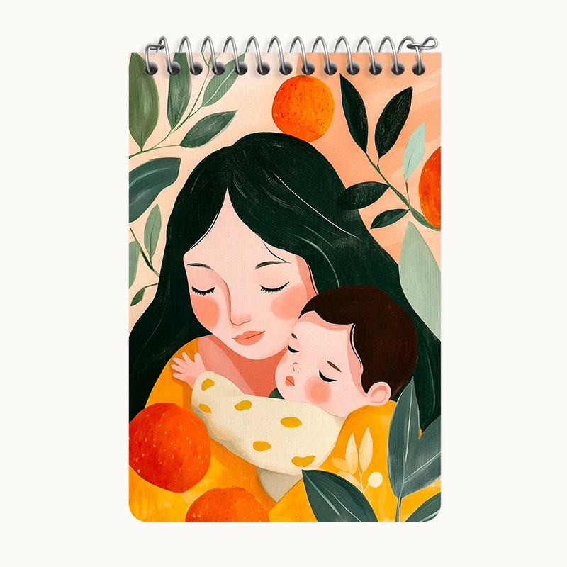 دفتر یادداشت 50 برگ خندالو طرح مادرانه کد F7430