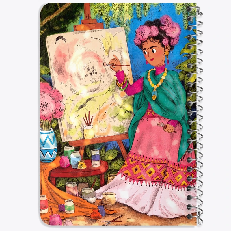 دفتر یادداشت 50 برگ خندالو طرح فریدا کالو (Frida Kahlo) کد F2828