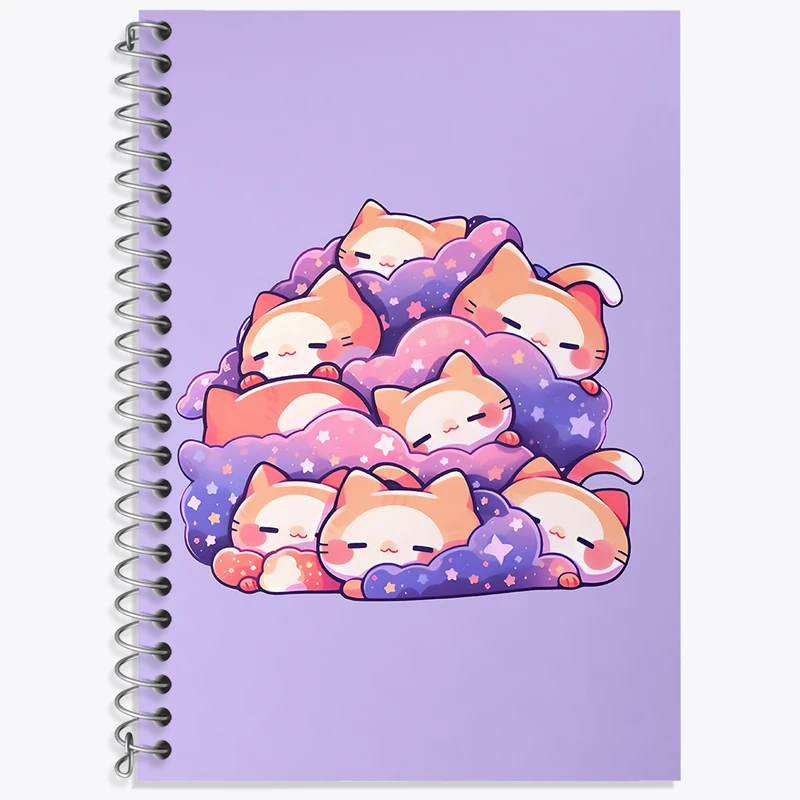 دفتر نت موسیقی 50 برگ خندالو طرح گربه های خوابالو کد N6719