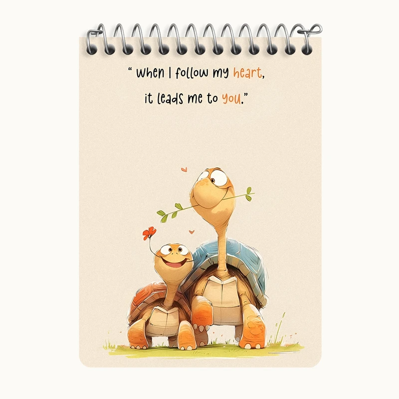 دفتر یادداشت 50 برگ خندالو طرح لاکپشت های بامزه کد N9427