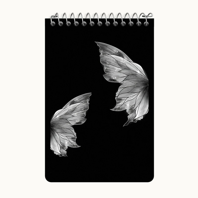 دفتر یادداشت 50 برگ خندالو طرح پروانه کد F3873