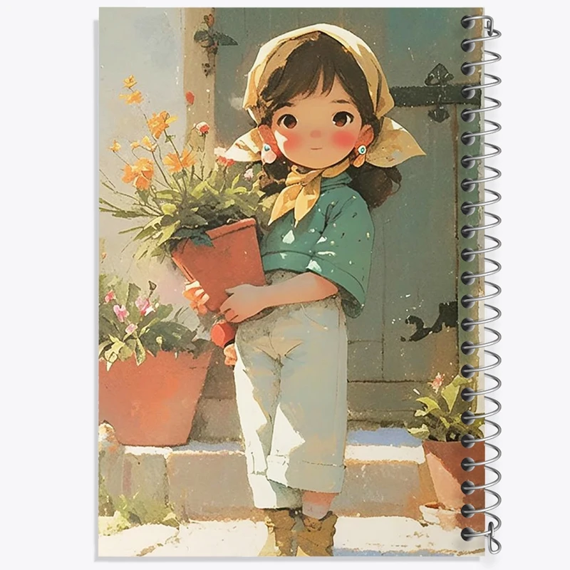 دفتر ژورنال نویسی 50 برگ خندالو مدل نقطه ای طرح دخترانه کودکانه کد F10934