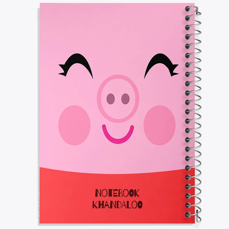 دفتر مشق 50 برگ خندالو طرح خوک بانمک کد N7206