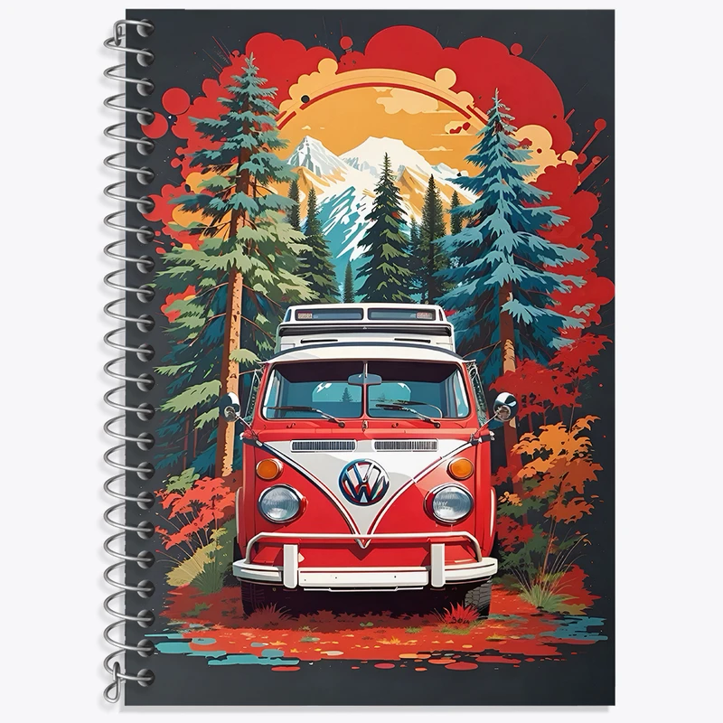 دفتر نت موسیقی 50 برگ خندالو طرح فولکس واگن کد F4110