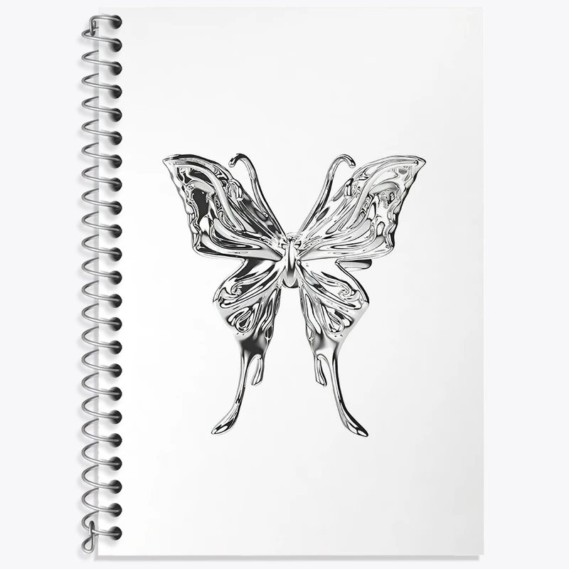 دفتر نت موسیقی 50 برگ خندالو طرح پروانه کروم کد F3896