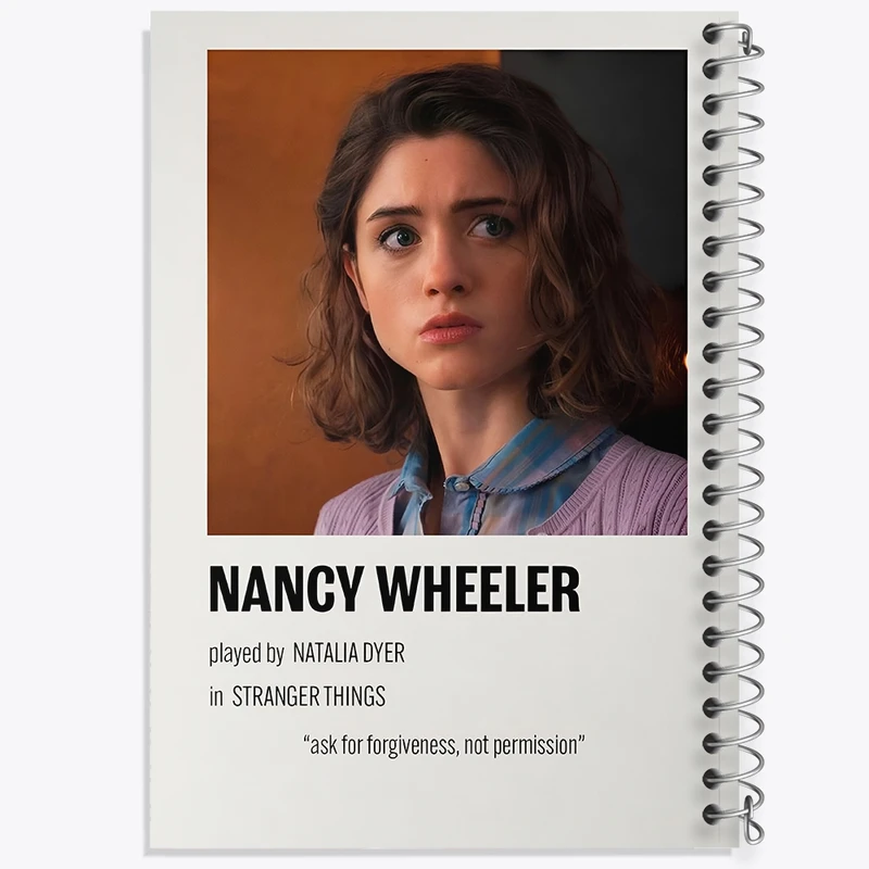 دفتر شطرنجی 50 برگ خندالو طرح نانسی ویلر (Nancy Wheeler) کد F13047