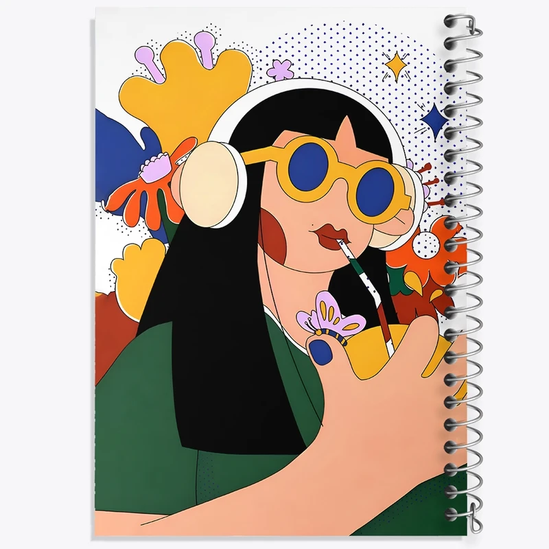 دفتر طراحی 50 برگ خندالو طرح دخترانه کد F10524