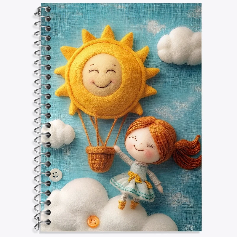 دفتر لغت 50 برگ خندالو طرح دخترانه فانتزی کد N9416