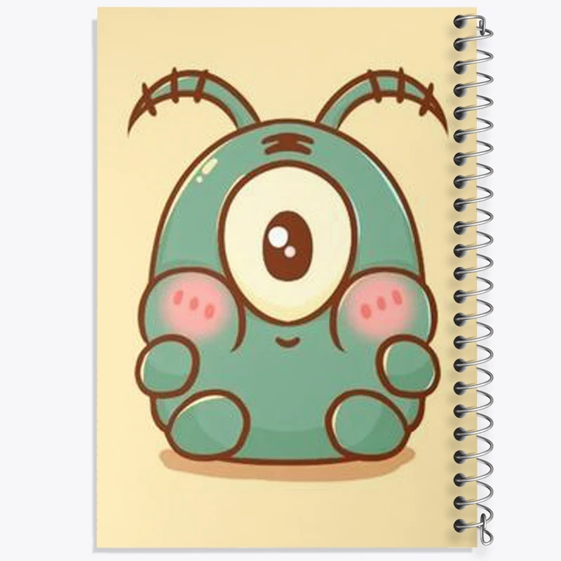 دفتر طراحی 50 برگ خندالو طرح پلانکتون‌ باب اسفنجی کد N1838