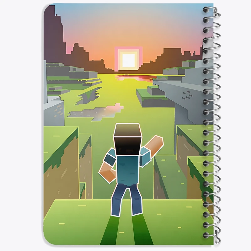 دفتر یادداشت 50 برگ خندالو طرح بازی ماینکرافت (Minecraft) کد N8791