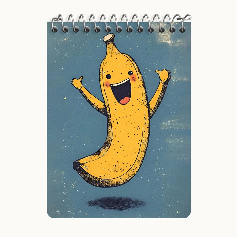 دفتر یادداشت 50 برگ خندالو طرح موز خوشحال کد N6744